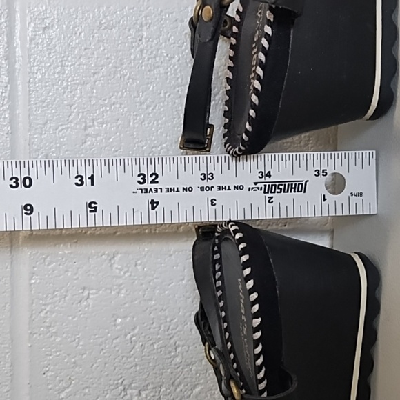 Aerosoles What's What Black Wedge Sandal anti slip sole whip stitching 7.5 - Picture 7 of 15